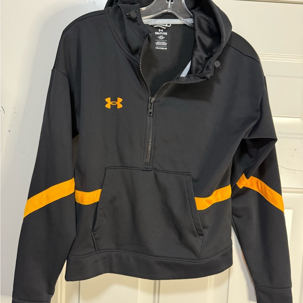 Under Armour Black Hoodie with Orange Detail